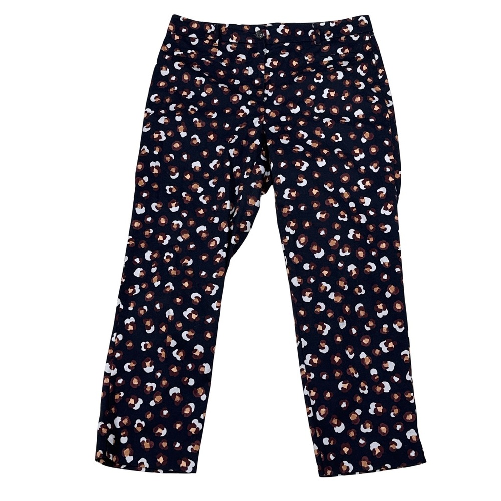 Ann Taylor Curvy Fit Leopard Print Ankle Pants Women Size 8